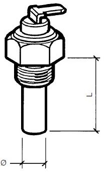 VDO temperature sender, 120°, 1/2''-14, via ground