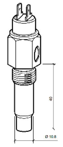 VDO temperature sender, 150°, M14x1,5, via ground, WK 120°, former 323-803-002-002D