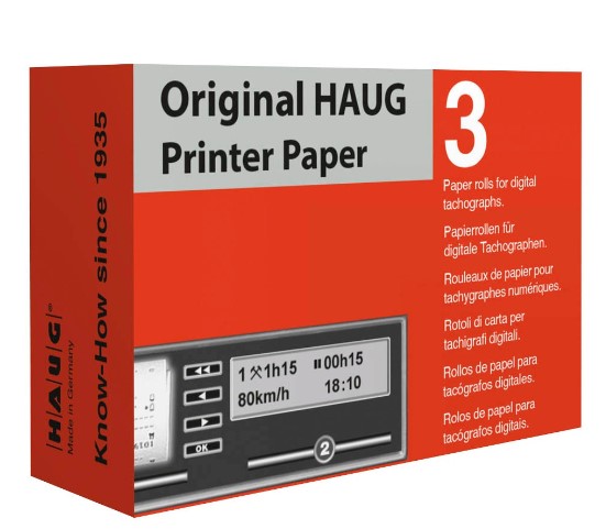 Haug printer paper for all digital control devices (3 rolls)