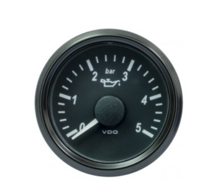 VDO SingleViu, oil pressure, 52mm, 5 bar