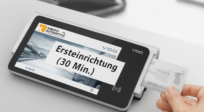 Online-Ersteinrichtung des VDO SmartTerminal, Dauer ca. 30 Minuten
